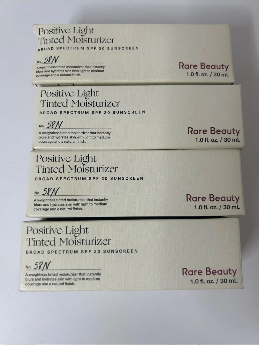Rare Beauty ~ Positive Light‎ Tinted Moisturizer SPF 20 ~58N 1 oz Lot Of 4.  New
